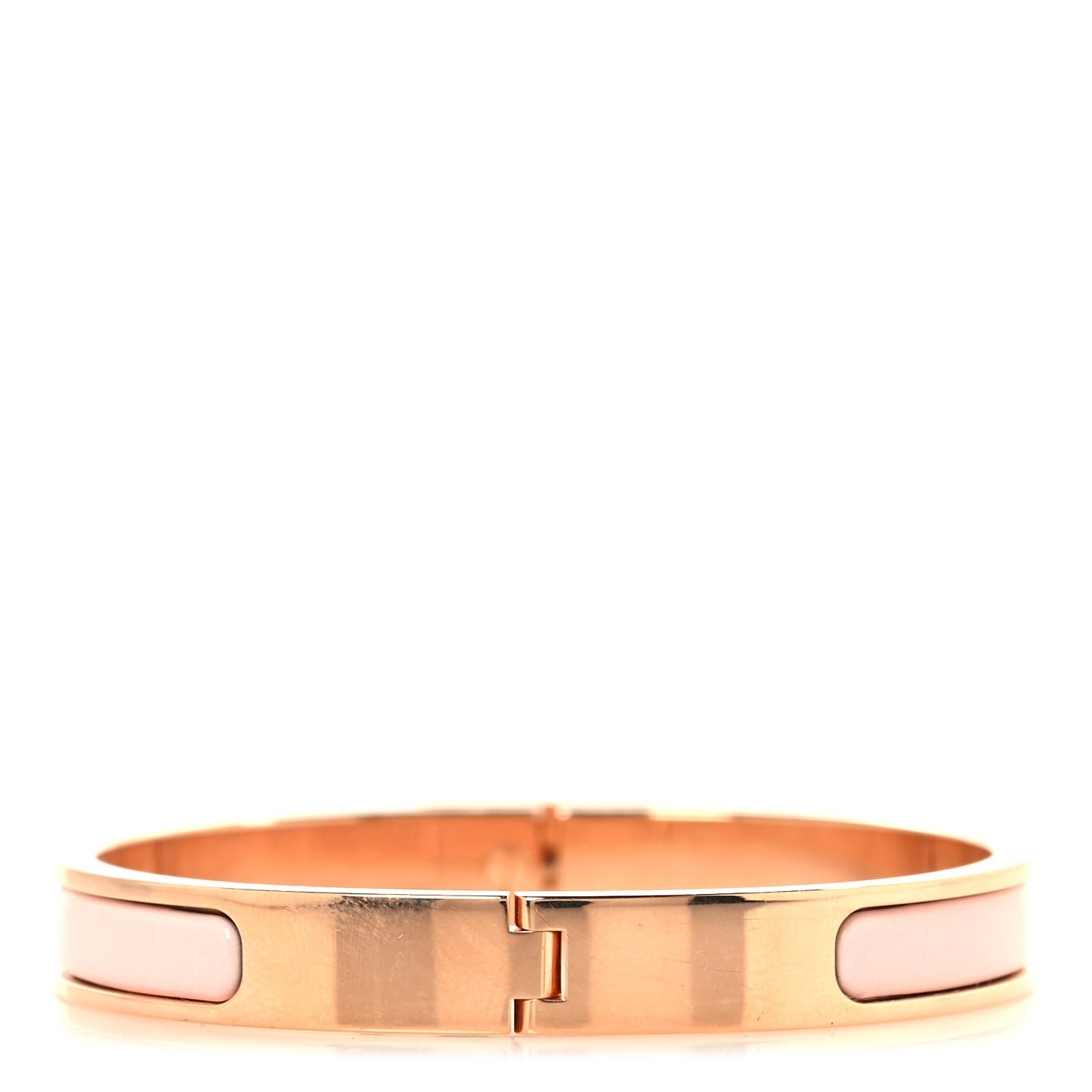 Enamel Mini Clic Kelly Bracelet PM Rose Candeur
