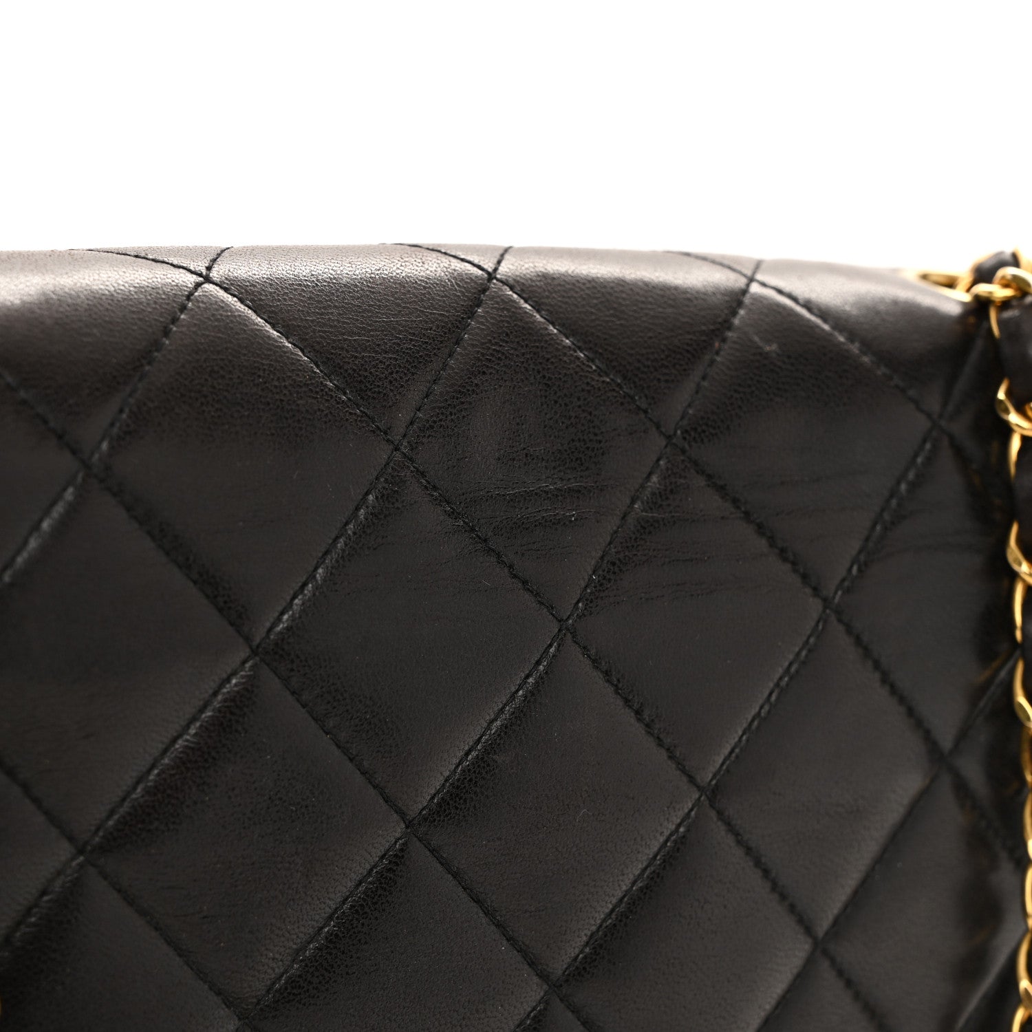 Chanel Lambskin Quilted Medium Single Flap Black 13 of 14