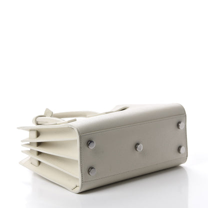 Saint Laurent Grained Calfskin Nano Sac de Jour Dove White 4 of 11