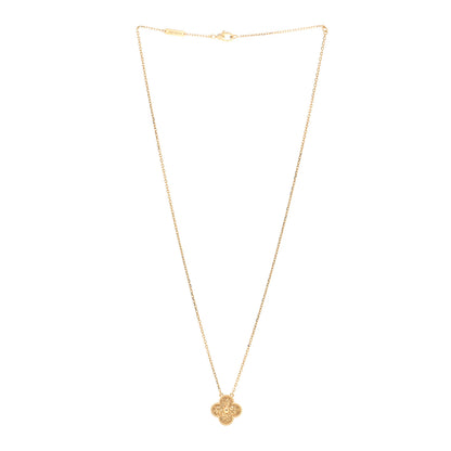 Van Cleef & Arpels 18K Yellow Gold Vintage Alhambra Pendant Necklace 3 of 6