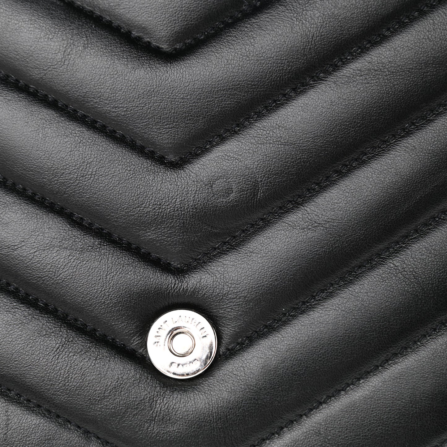 Calfskin Y Quilted Monogram Large Loulou Chain Satchel Black