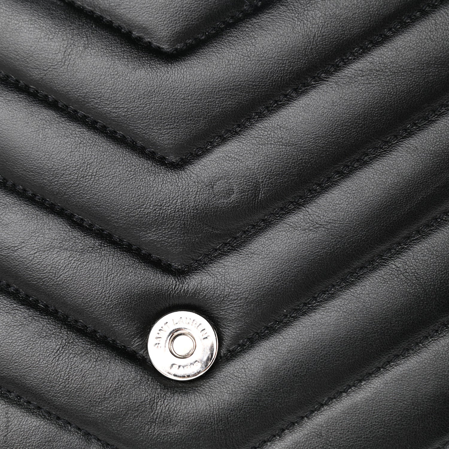 Saint Laurent Calfskin Y Quilted Monogram Large Loulou Chain Satchel Black 15 of 16