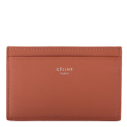 Celine Smooth Lambskin Bi-Color Solo Card Holder Terracotta Black 1 of 9