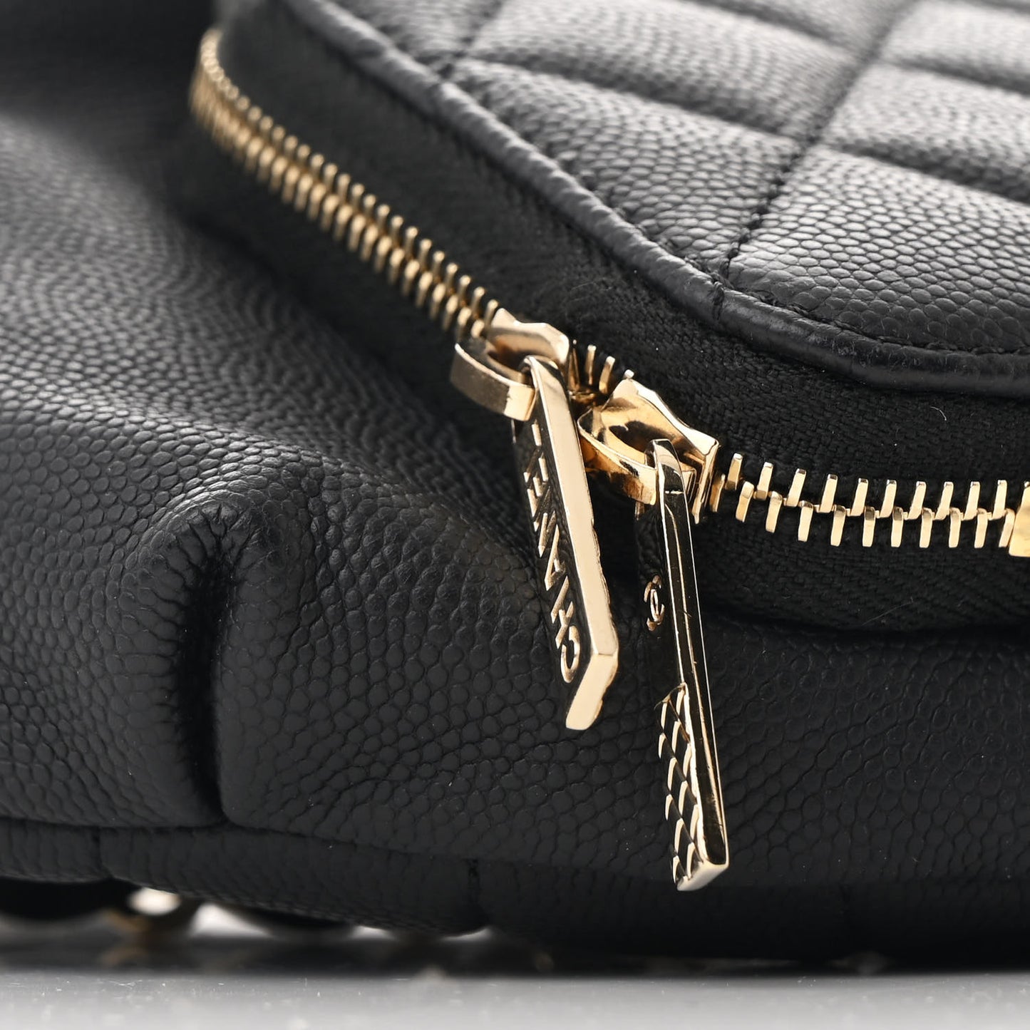 Caviar Quilted Business Affinity Waist Belt Bag Black
