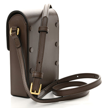 Gucci Boarded Plutone Calfskin Mini Horsebit 1955 Crossbody Bag New Acero 3 of 11