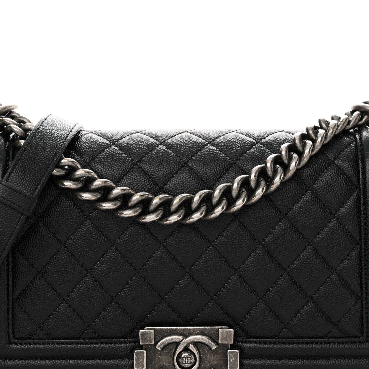 Chanel Caviar Quilted Medium Boy Flap Black 8 of 12