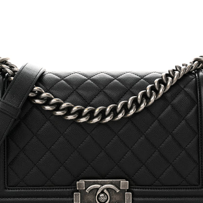 Chanel Caviar Quilted Medium Boy Flap Black 8 of 12