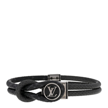 Louis Vuitton Monogram Eclipse Taiga Loop It Bracelet Black 1 of 5