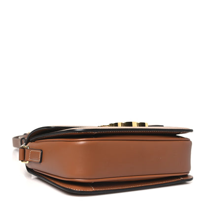 Celine Textile Calfskin Teen Triomphe Bag Natural Tan 4 of 10