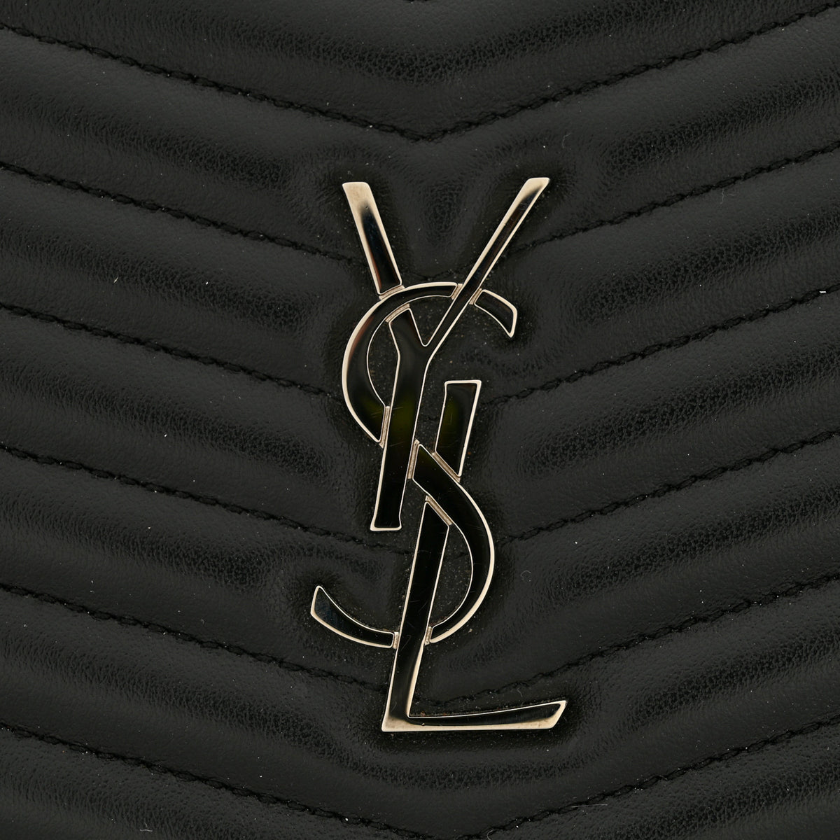 Calfskin Matelasse Monogram Mini Lou Camera Bag Black