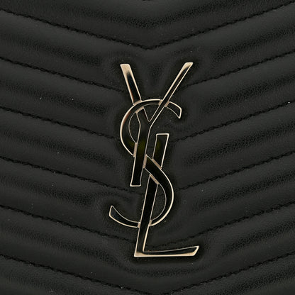 Saint Laurent Calfskin Matelasse Monogram Mini Lou Camera Bag Black 12 of 13