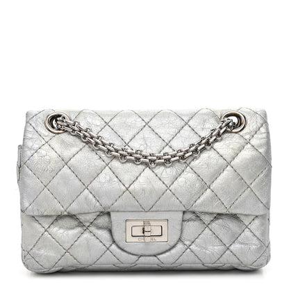 Chanel Metallic Aged Calfskin Quilted 2.55 Reissue 224 Flap Silver 1 of 10