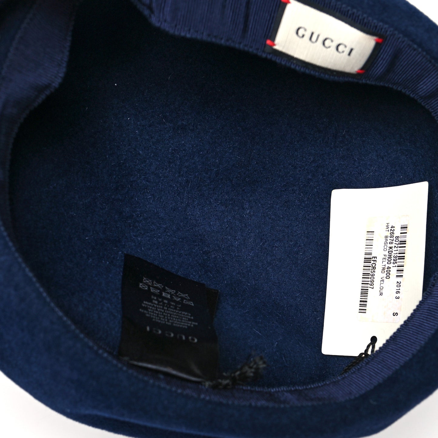 Velvet Beret Hat S Blue