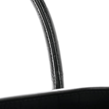 Saint Laurent SAINT LAURENT Calfskin Crocodile Embossed Large Thin Sac De Jour Black 15 of 17