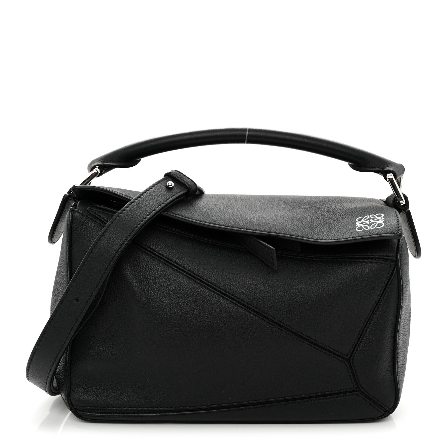 Loewe Calfskin Small Puzzle Bag Black 1 of 10