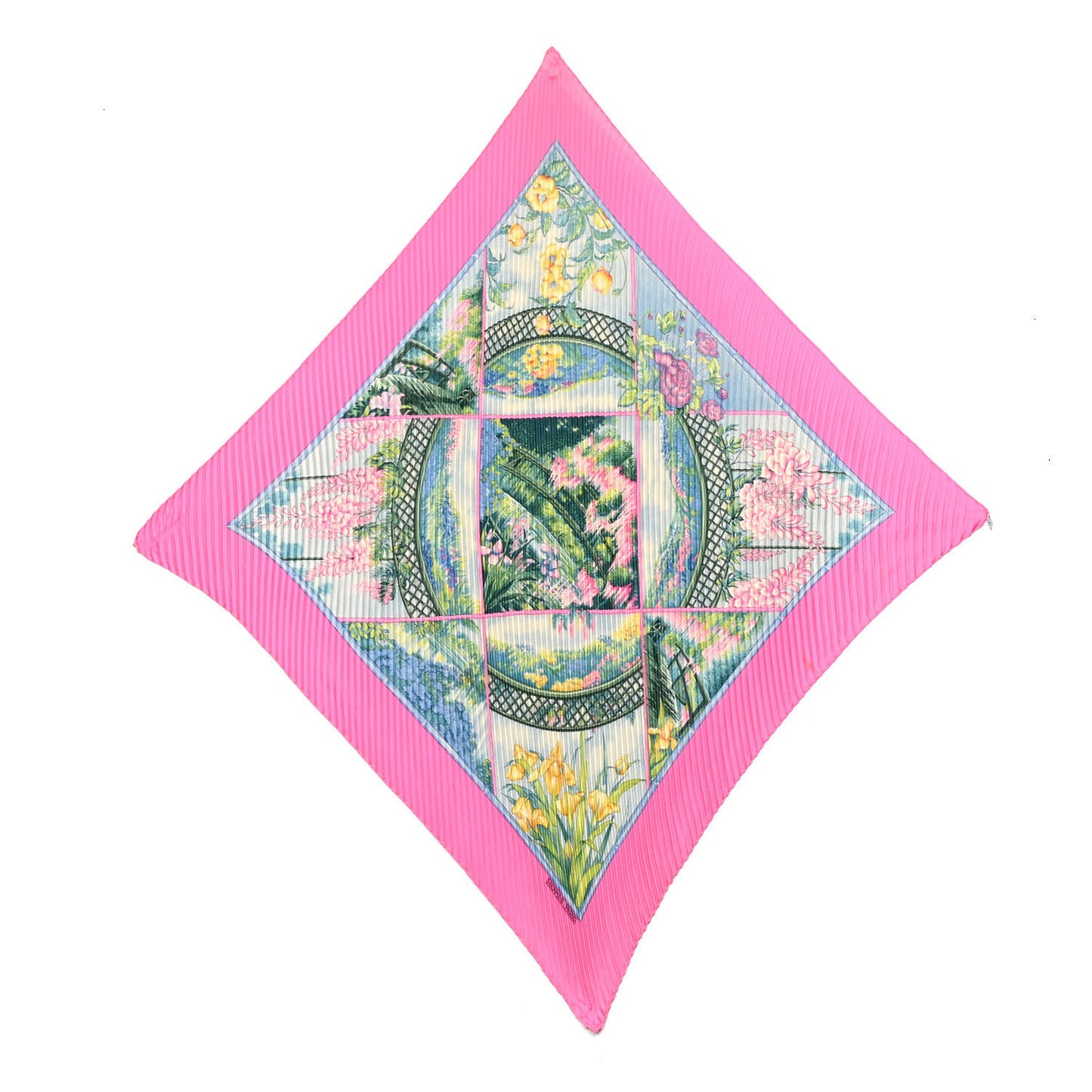 Silk Giverny Plisse Scarf