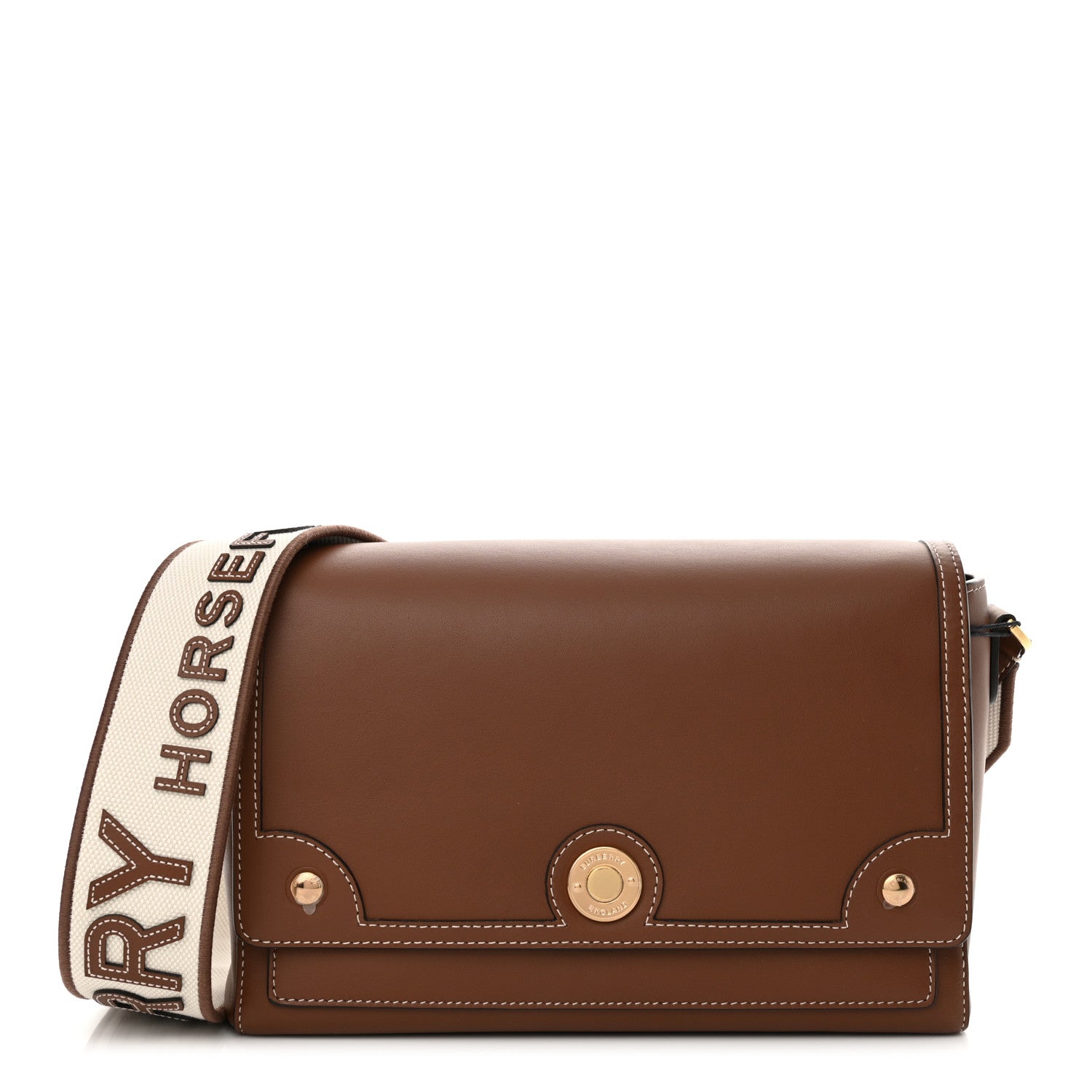 Burberry Calfskin Note Crossbody Bag Tan 1 of 13