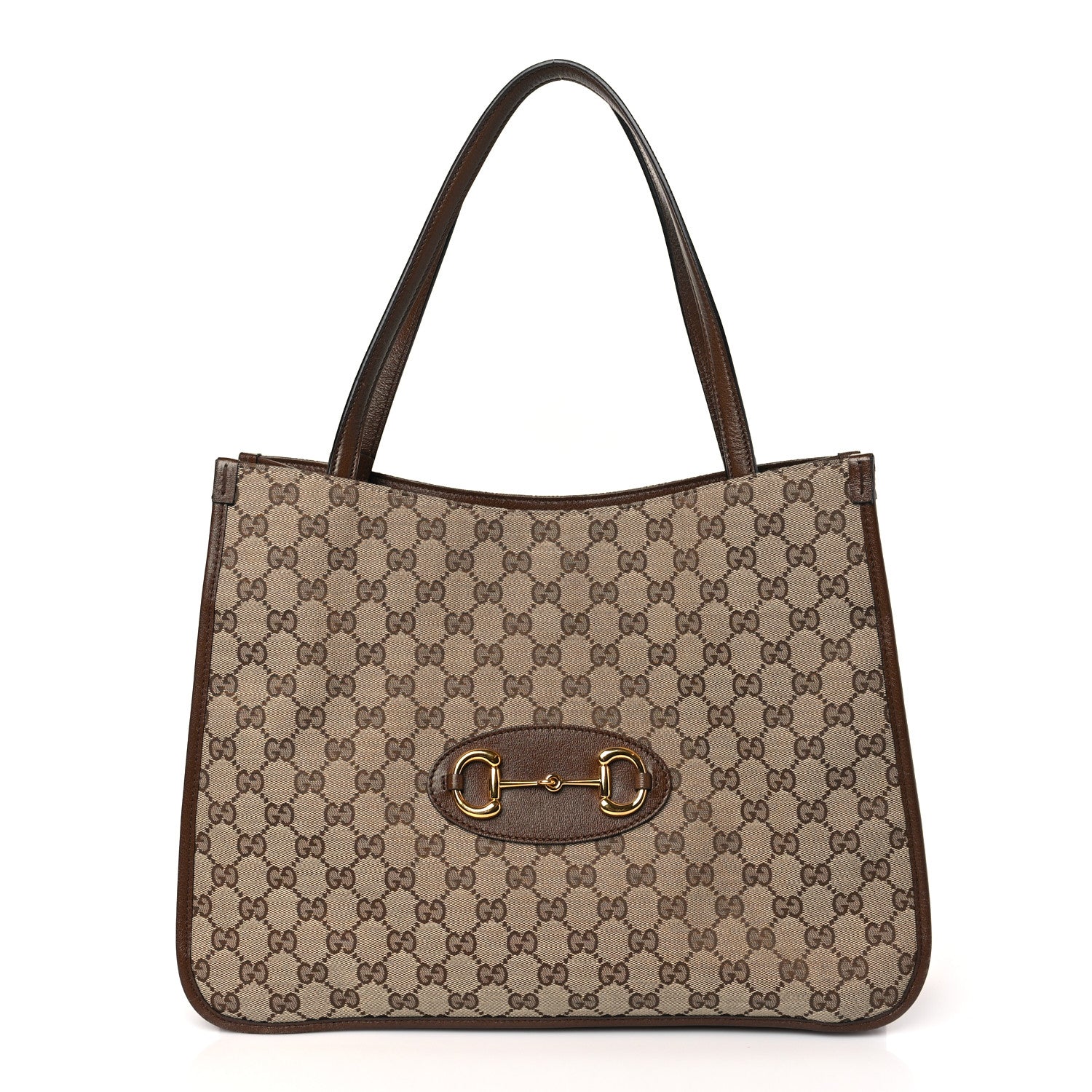 Gucci Monogram Horsebit 1955 Tote Bag Beige Brown Sugar 1 of 9