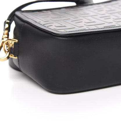 Fendi Vitello Century Bi-Color FF 1974 Embossed Mini Camera Case Maya Black 8 of 9