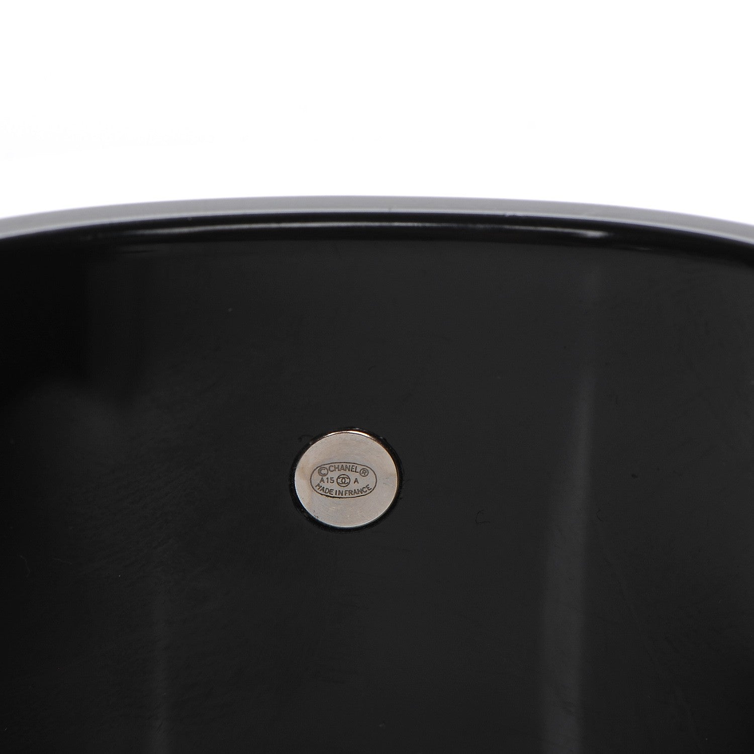 Chanel Resin Pearl CC Cuff Black 5 of 6
