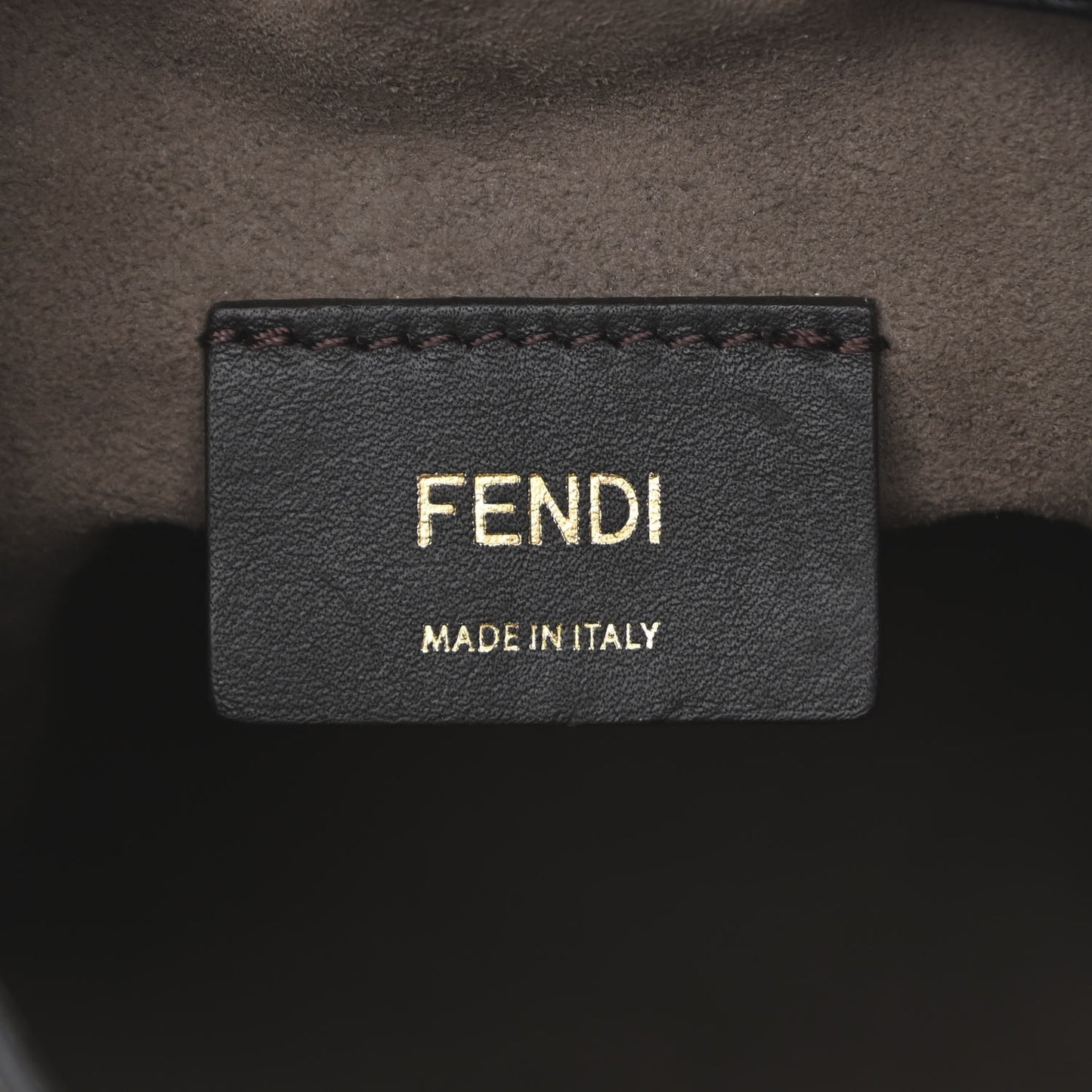 Vitello Liberty F is Fendi Bi-Color FF 1974 Embossed Mini Mon Tresor Bucket Bag Maya Black