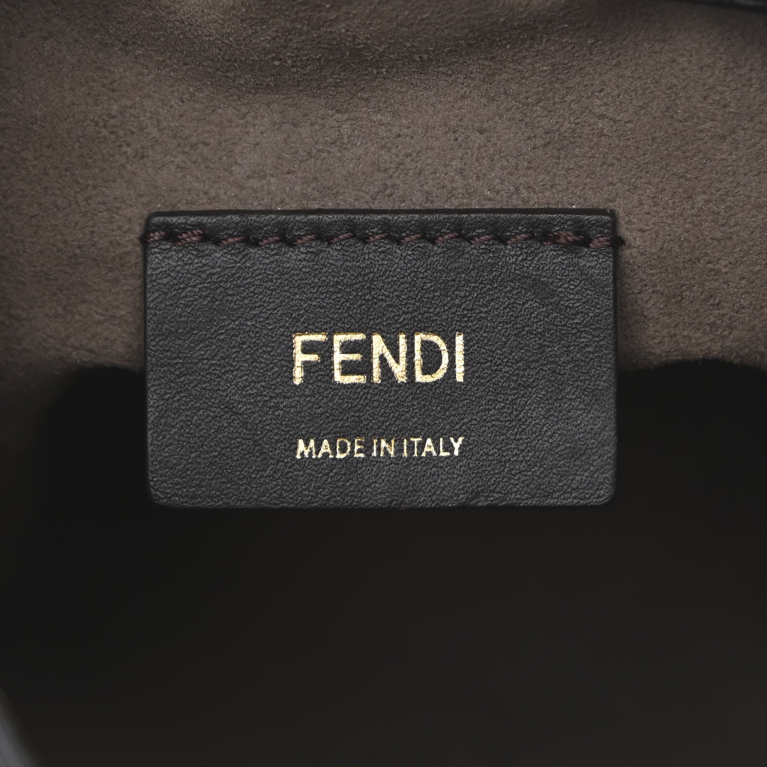 Fendi Vitello Liberty F is Fendi Bi-Color FF 1974 Embossed Mini Mon Tresor Bucket Bag Maya Black 6 of 13
