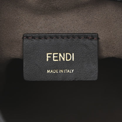 Fendi Vitello Liberty F is Fendi Bi-Color FF 1974 Embossed Mini Mon Tresor Bucket Bag Maya Black 6 of 13
