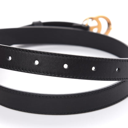 Gucci Calfskin Double G 20mm Belt 85 34 Black 5 of 6