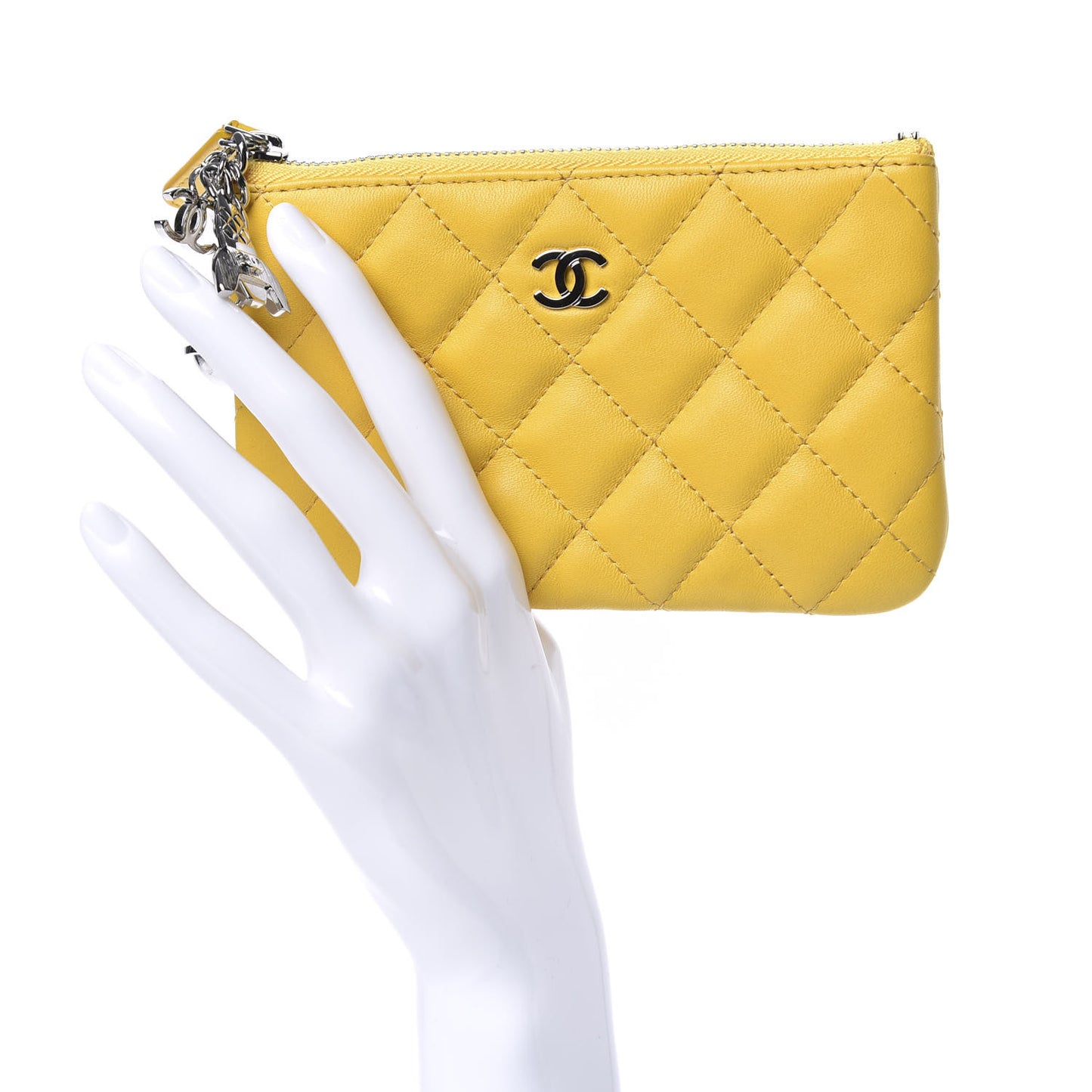 Lambskin Small Ground Control Cosmetic Case Yellow