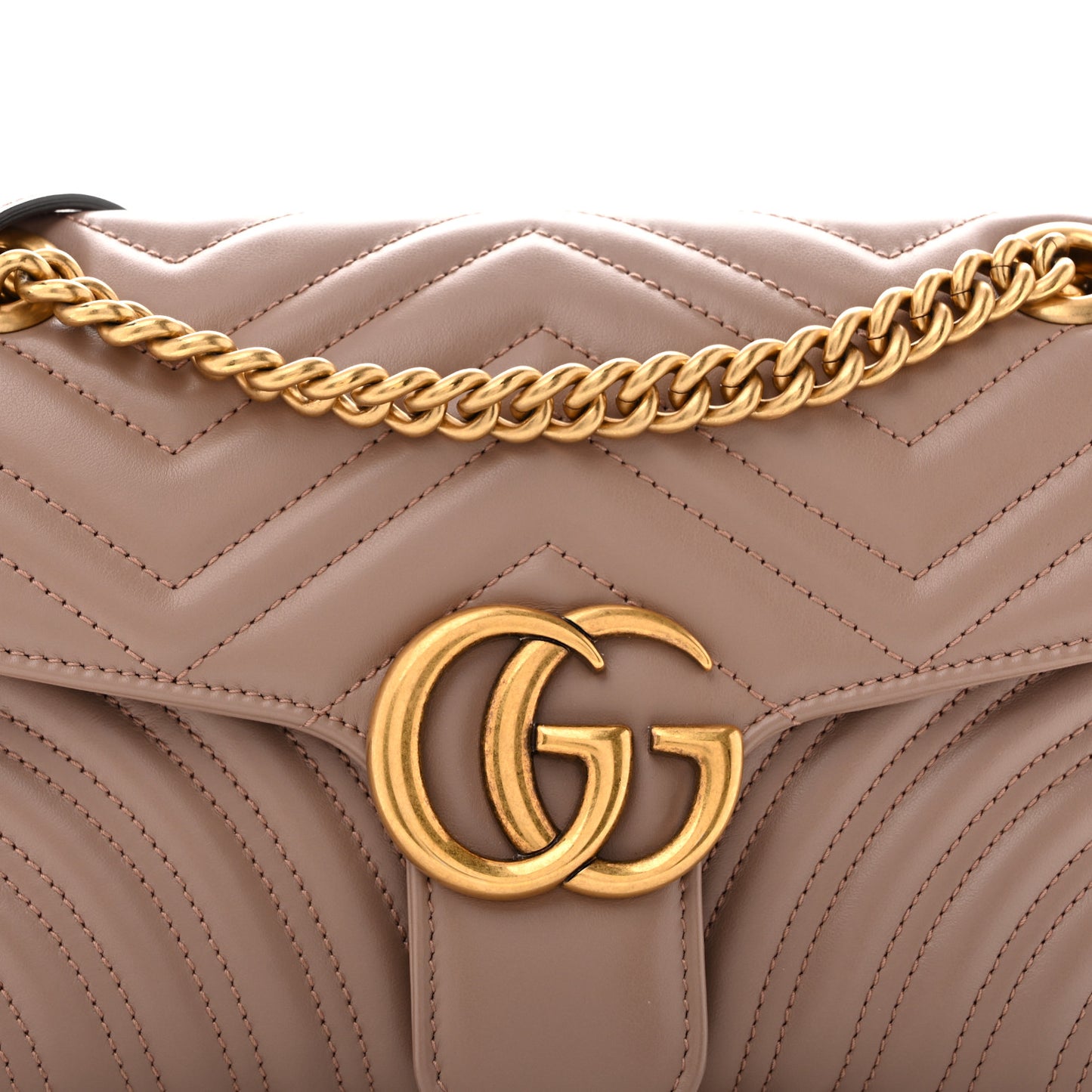 Calfskin Matelasse Small GG Marmont Shoulder Bag Porcelain Rose