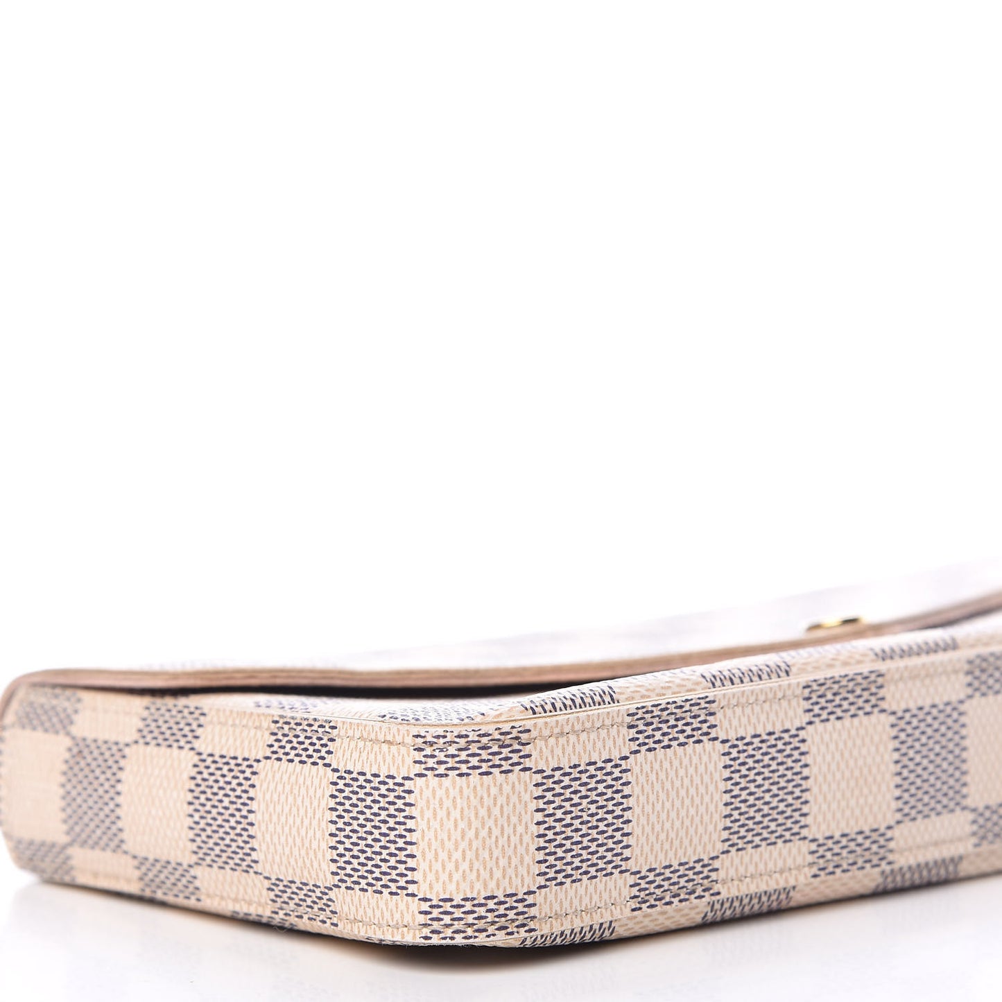 Damier Azur Pochette Felicie Chain Wallet Rose Ballerine