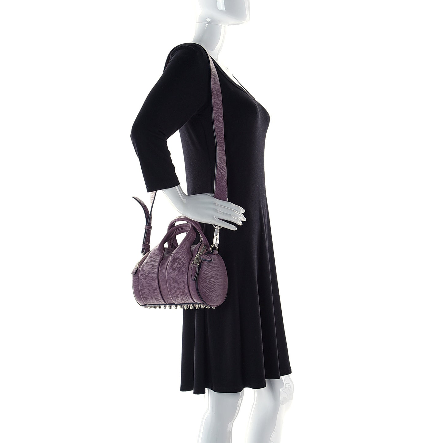 Pebbled Lambskin Mini Rockie Mauve Rhodium Hardware