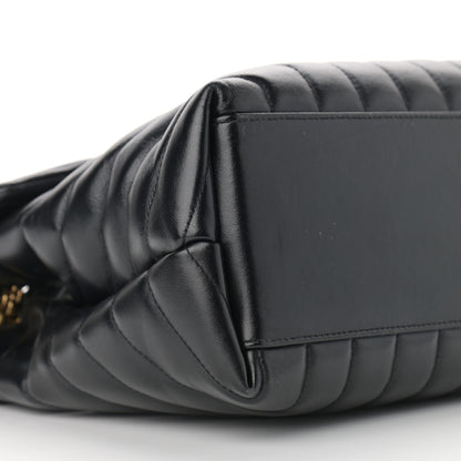 Saint Laurent Calfskin Y Quilted Monogram Medium Loulou Chain Satchel Black 8 of 9