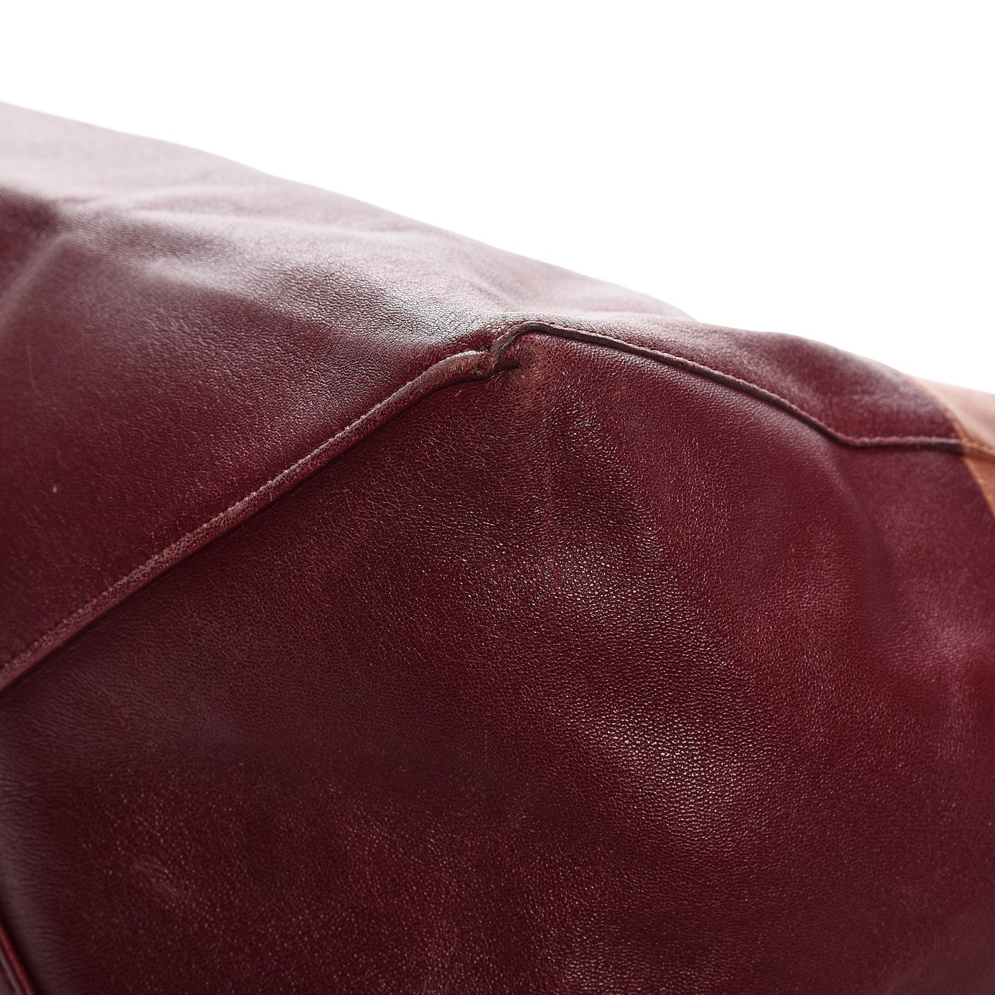 Smooth Lambskin Horizontal Bi-Cabas Terracotta
