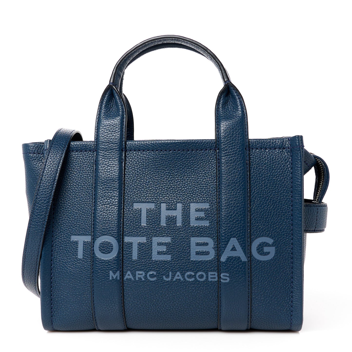 Grained Calfskin Small The Tote Bag Blue Sea