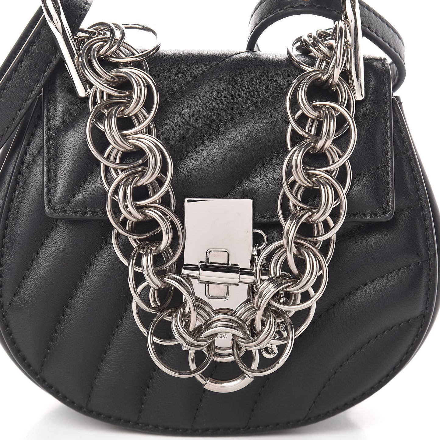 Calfskin Quilted Nano Drew Bijou Shoulder Bag Black