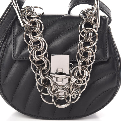 Chloe Calfskin Quilted Nano Drew Bijou Shoulder Bag Black 8 of 9
