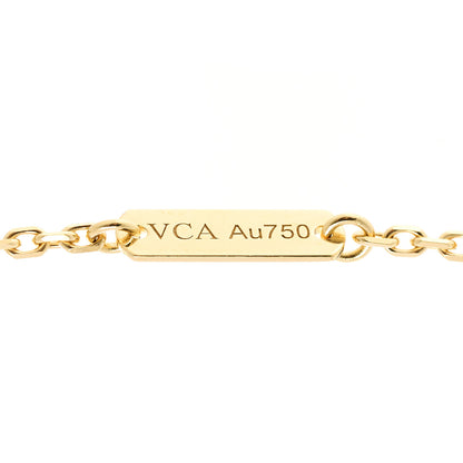 Van Cleef & Arpels 18K Yellow Gold Black Onyx Vintage Alhambra Pendant Necklace 5 of 5