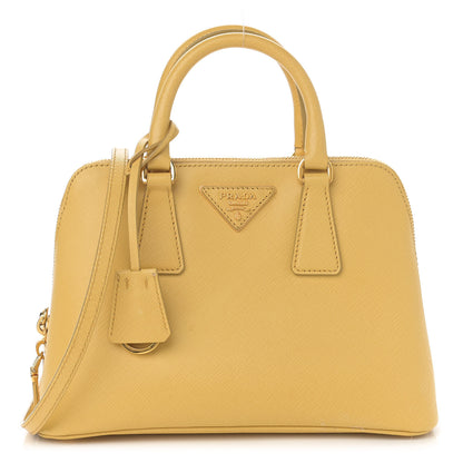 Prada Saffiano Lux Small Promenade Tote Mimosa 1 of 11