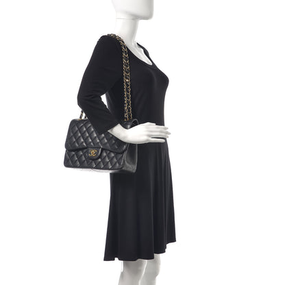 Chanel Caviar Quilted Jumbo Double Flap Black 2 of 10