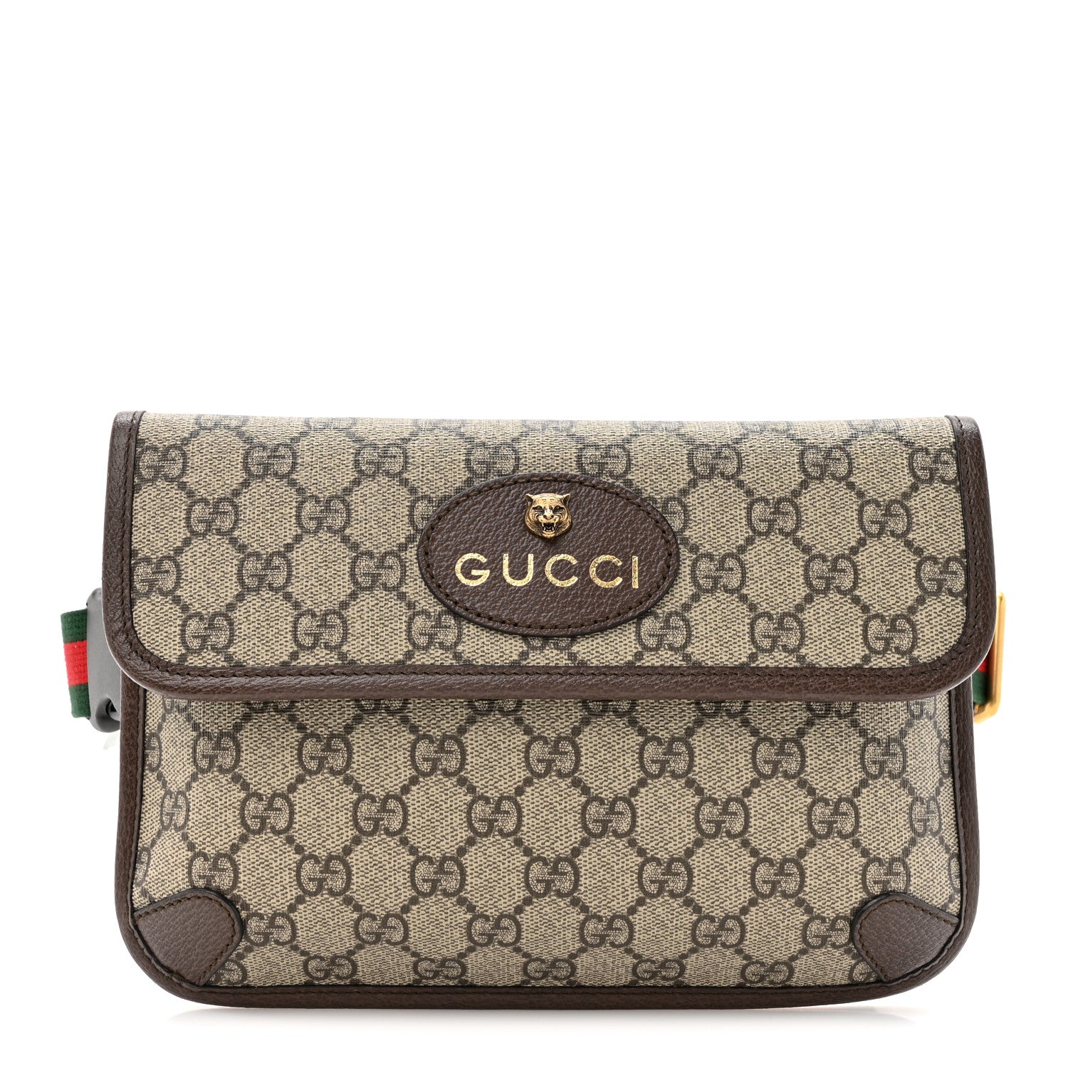 Gucci GG Supreme Monogram Neo Vintage Web Belt Bag Brown 1 of 10