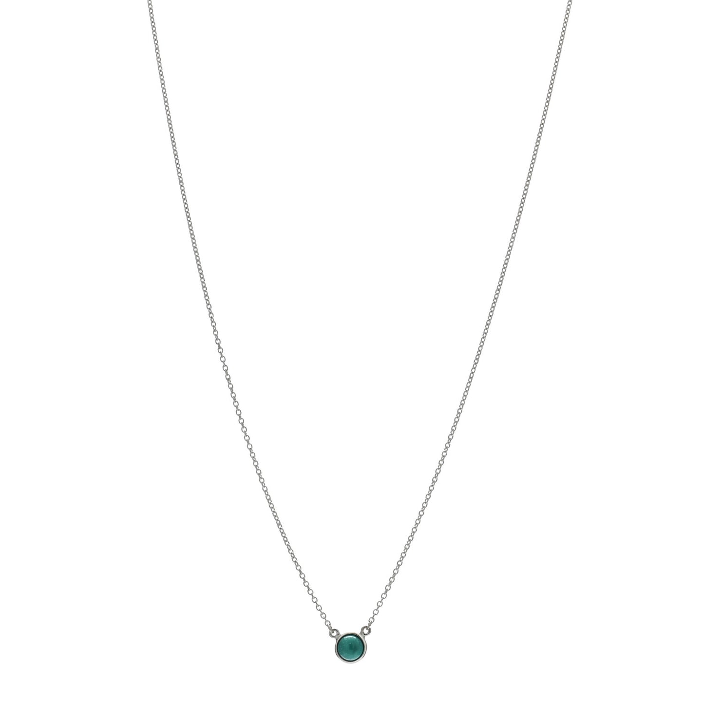 Sterling Silver Amazonite Elsa Peretti Color by the Yard Pendant Necklace