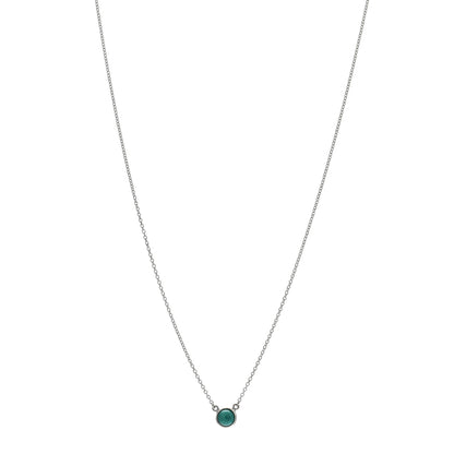 Tiffany Sterling Silver Amazonite Elsa Peretti Color by the Yard Pendant Necklace 1 of 4