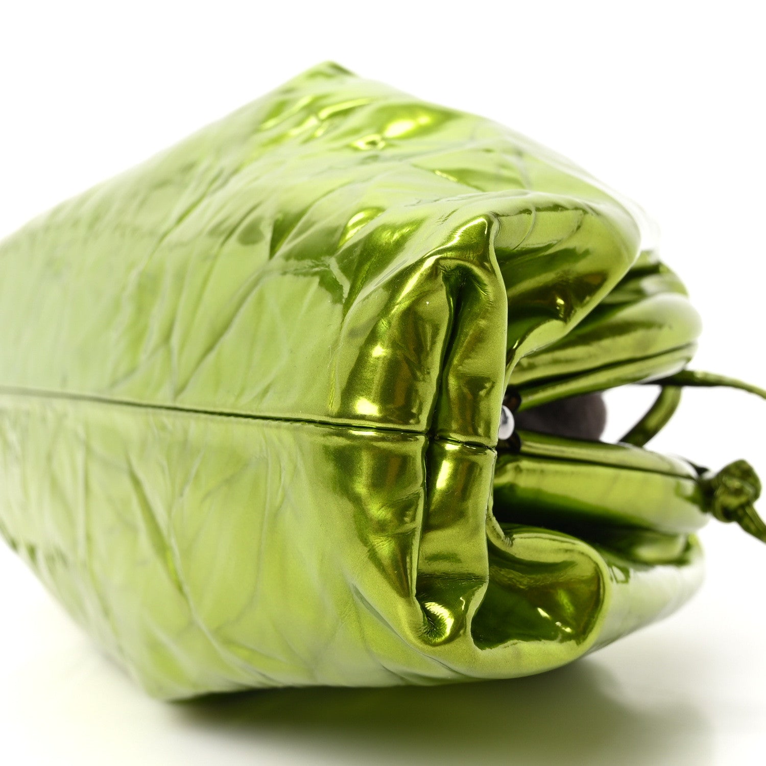 Bottega Veneta Metallic Crushed Calfskin The Mini Pouch