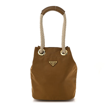 Prada Re-Nylon Triangle Mariner Small Bucket Bag Brandy 1 of 10