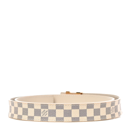 Louis Vuitton Mini Damier Azur 25mm LV Initiales Belt 80 32 3 of 7
