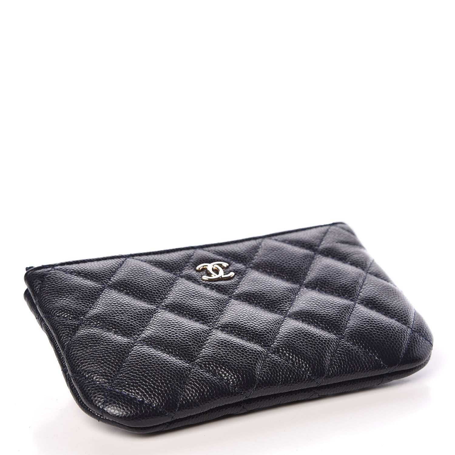 Chanel Caviar Quilted Small Cosmetic Case Navy 4 of 8