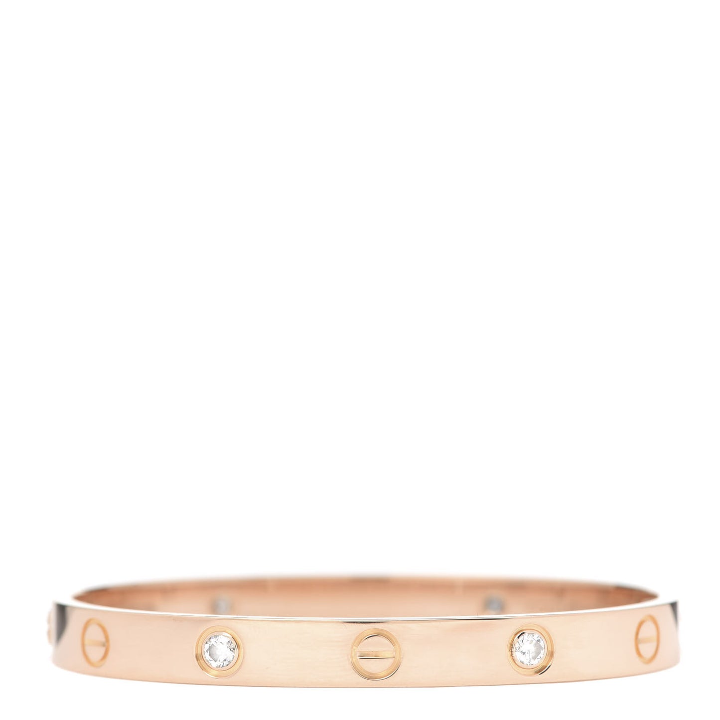 18K Pink Gold 4 Diamond LOVE Bracelet 16