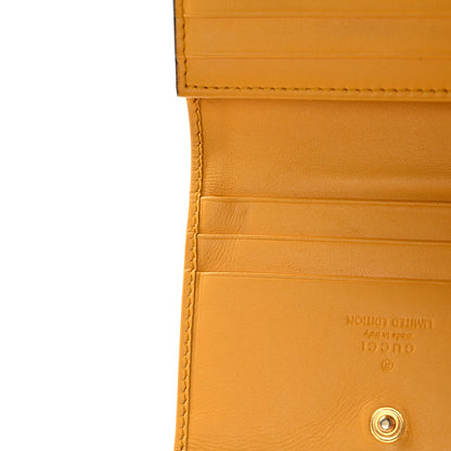 Gucci GG Supreme Monogram Bosco Patch Card Case Wallet Beige Green 14 of 15