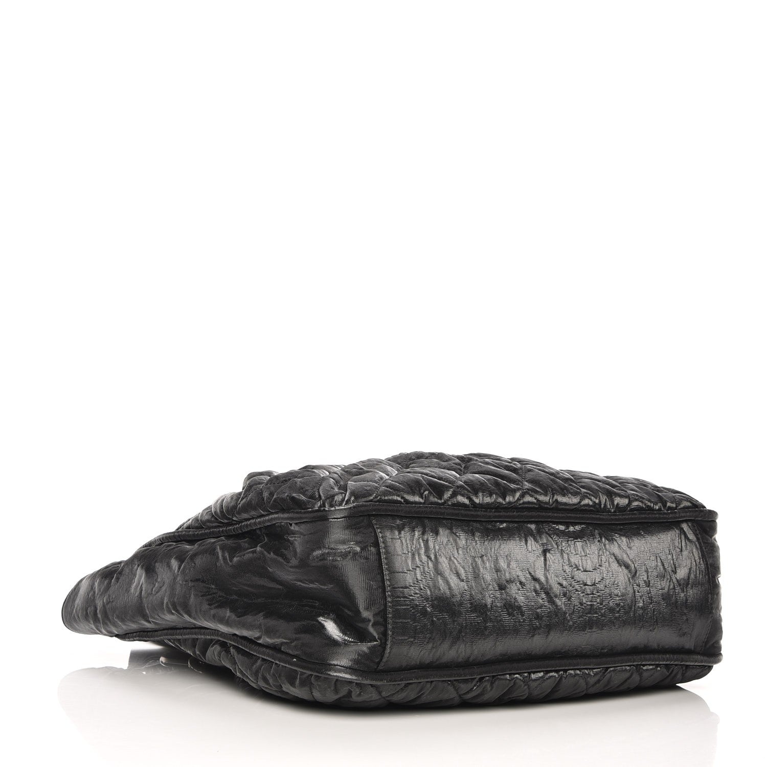 Chanel Crinkled Coated Canvas Large Le Marais Tote Black 4 of 7